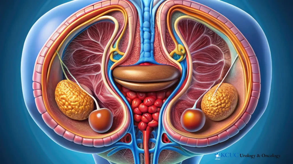 Detailed Prostate Gland. Anatomy. KCUC. Prostate Cancer Awareness
