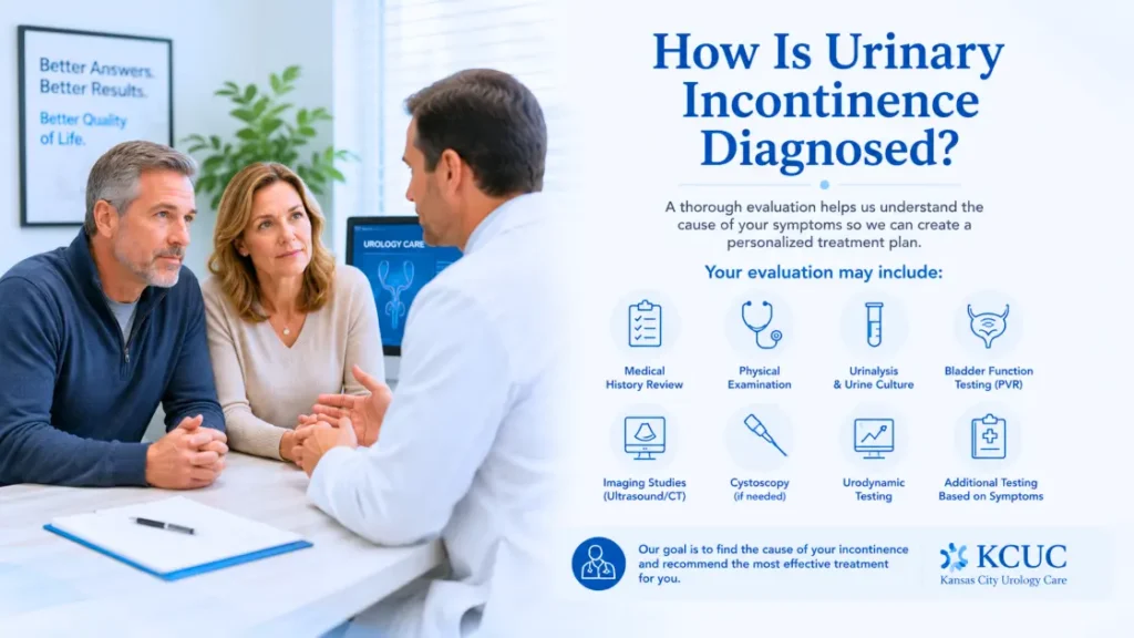 how is urinary incontinence diagnosed KCUC