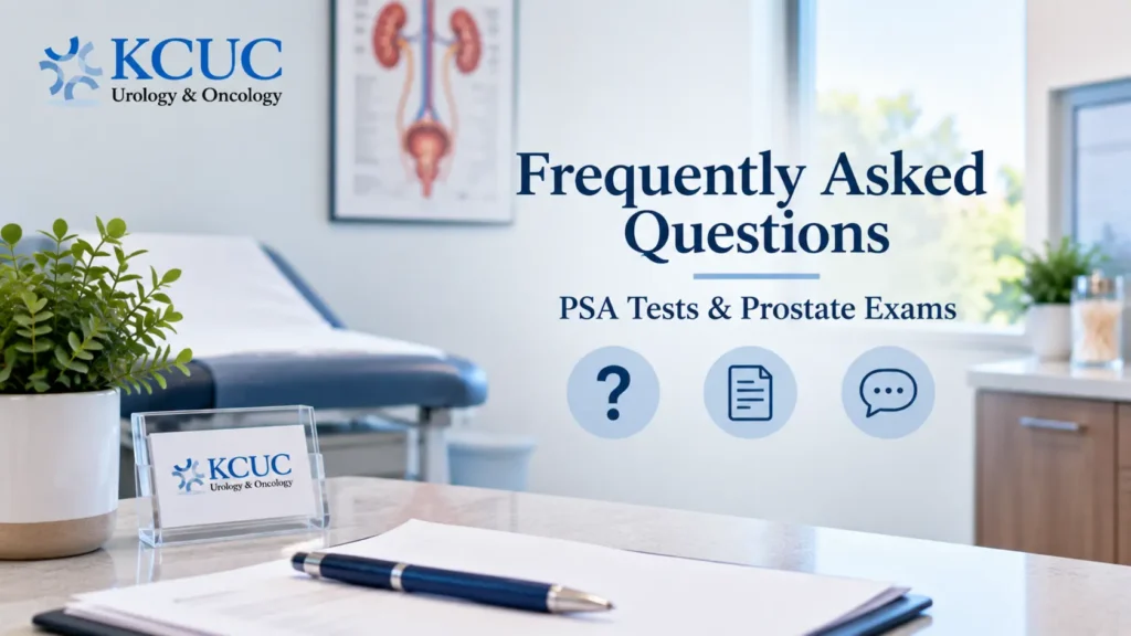 Frequently Asked Questions on PSA testing and prostate exams by KCUC.